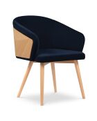 Chaise en Velours Tucan bleu roi - 56x55x82 cm