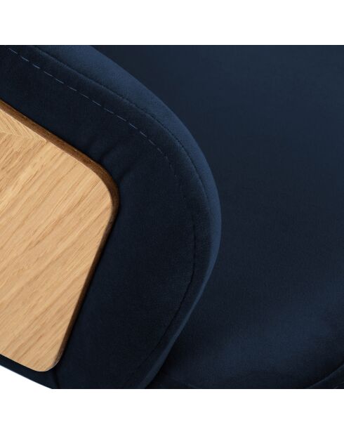Chaise en Velours Tucan bleu roi - 56x55x82 cm