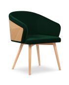 Chaise Velours Tucan vert bouteille - 56x55x82 cm