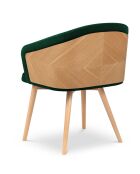 Chaise Velours Tucan vert bouteille - 56x55x82 cm