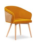 Chaise Velours Tucan jaune - 56x55x82 cm