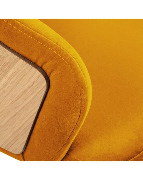 Chaise Velours Tucan jaune - 56x55x82 cm