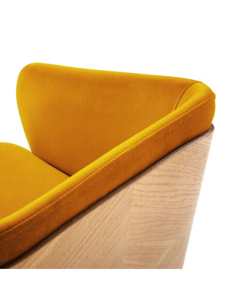 Chaise Velours Tucan jaune - 56x55x82 cm