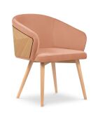 Chaise Velours Tucan rose - 56x55x82 cm