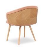 Chaise Velours Tucan rose - 56x55x82 cm