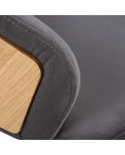 Chaise en Velours Tucan gris foncé - 56x55x82 cm