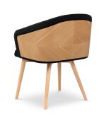 Chaise en Velours Tucan noire - 56x55x82 cm