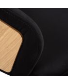 Chaise en Velours Tucan noire - 56x55x82 cm