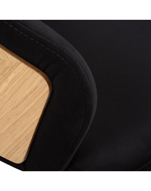Chaise en Velours Tucan noire - 56x55x82 cm