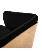 Chaise en Velours Tucan noire - 56x55x82 cm