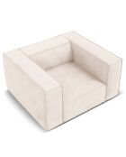 Fauteuil Madame beige clair - 113x95x68 cm
