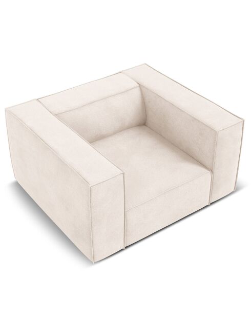 Fauteuil Madame beige clair - 113x95x68 cm