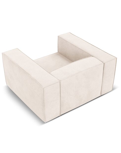 Fauteuil Madame beige clair - 113x95x68 cm