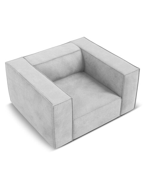 Fauteuil Madame gris - 113x95x68 cm