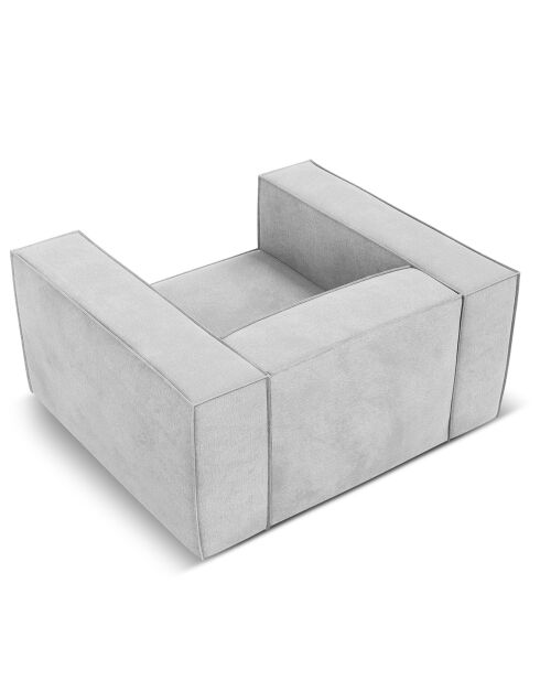 Fauteuil Madame gris - 113x95x68 cm