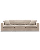 Canapé Modulaire Velours Galaxy 5 Places beige - 320x113x90 cm