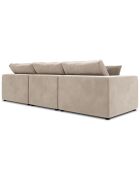 Canapé Modulaire Velours Galaxy 5 Places beige - 320x113x90 cm