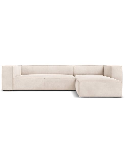 Canapé d'angle Droit Madame 5 Places beige clair - 290x173x68 cm
