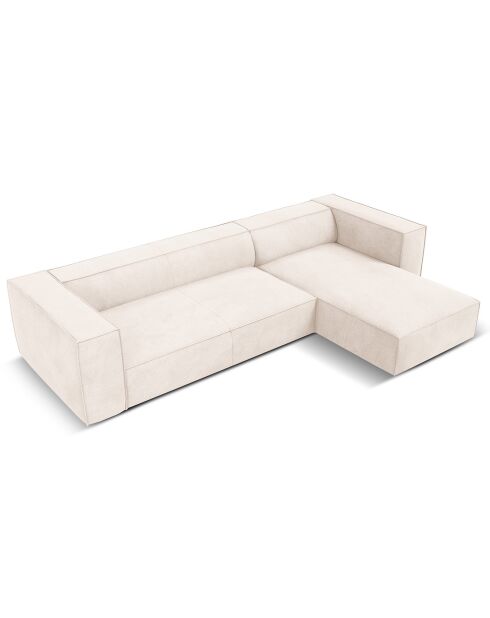 Canapé d'angle Droit Madame 5 Places beige clair - 290x173x68 cm