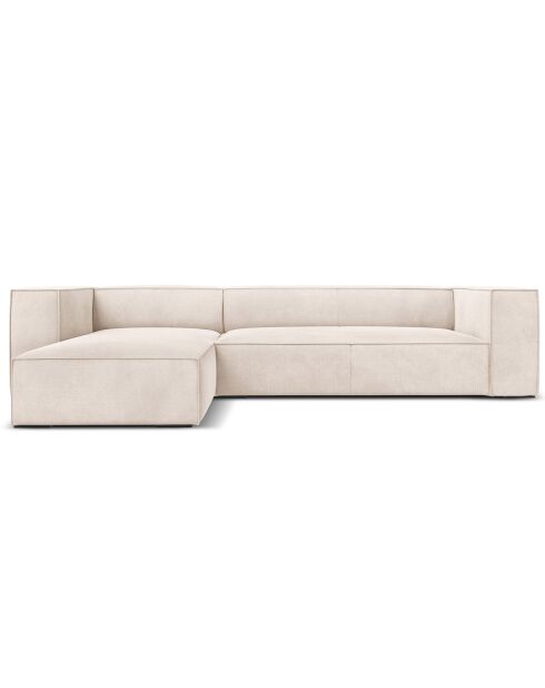 Canapé d'angle Gauche Madame 5 Places beige clair - 290x173x68 cm