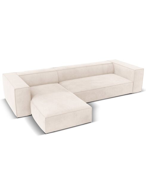 Canapé d'angle Gauche Madame 5 Places beige clair - 290x173x68 cm