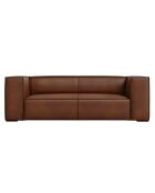 Canapé en Cuir Véritable Madame 2 Places marron - 212x100x68 cm