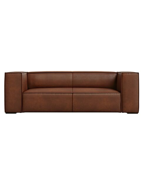 Canapé en Cuir Véritable Madame 2 Places marron - 212x100x68 cm