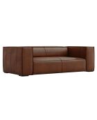 Canapé en Cuir Véritable Madame 2 Places marron - 212x100x68 cm
