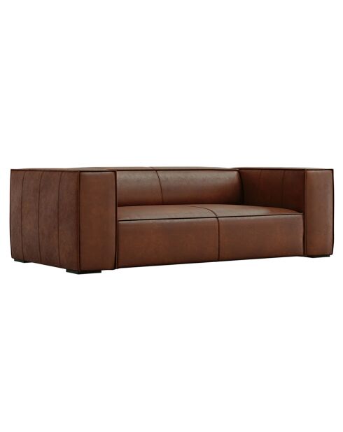 Canapé en Cuir Véritable Madame 2 Places marron - 212x100x68 cm
