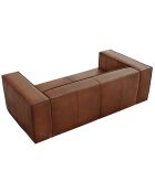 Canapé en Cuir Véritable Madame 2 Places marron - 212x100x68 cm
