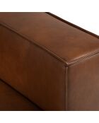 Canapé en Cuir Véritable Madame 2 Places marron - 212x100x68 cm