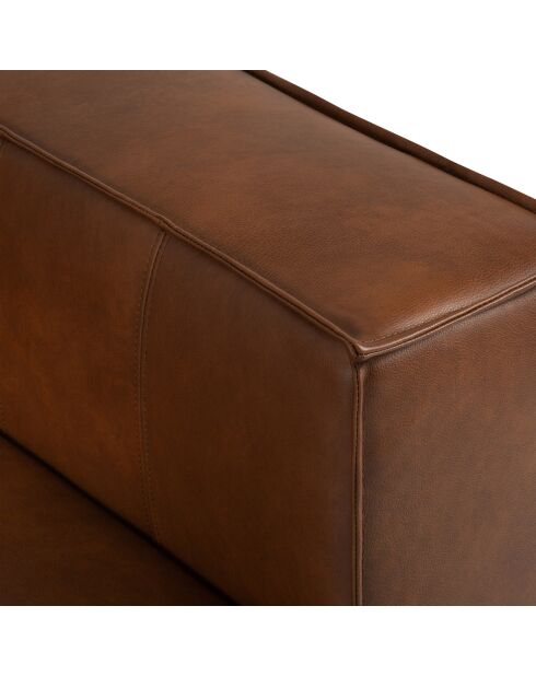 Canapé en Cuir Véritable Madame 3 Places marron - 227x100x68 cm