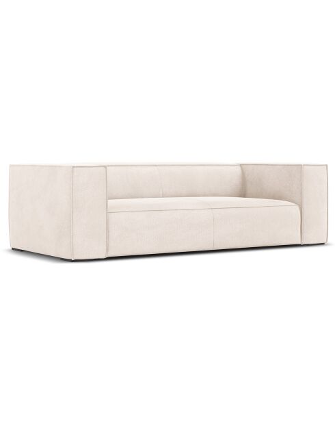 Canapé Madame 3 Places beige clair - 227x100x68 cm
