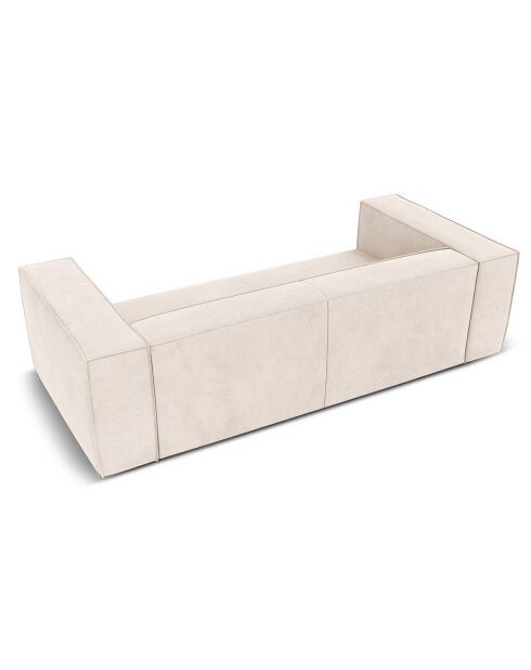Canapé Madame 3 Places beige clair - 227x100x68 cm