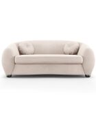 Canapé Velours Elara 2 Places beige - 190x100x77 cm