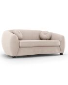 Canapé Velours Elara 2 Places beige - 190x100x77 cm