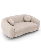Canapé Velours Elara 2 Places beige - 190x100x77 cm