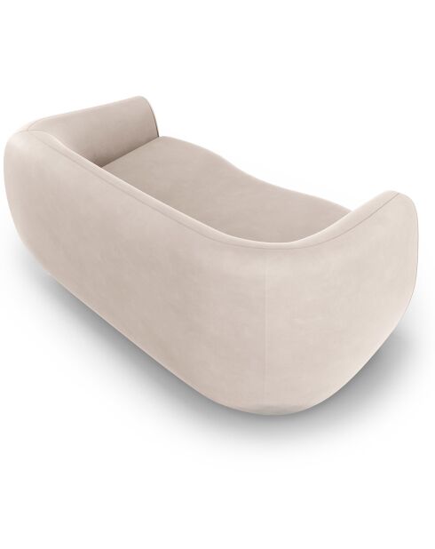 Canapé Velours Elara 2 Places beige - 190x100x77 cm