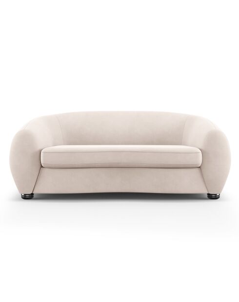 Canapé Velours Elara 2 Places beige - 190x100x77 cm