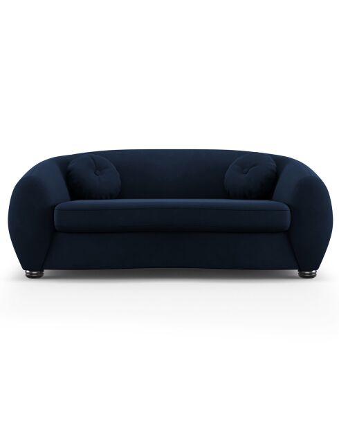 Canapé Velours Elara 2 Places bleu roi - 190x100x77 cm