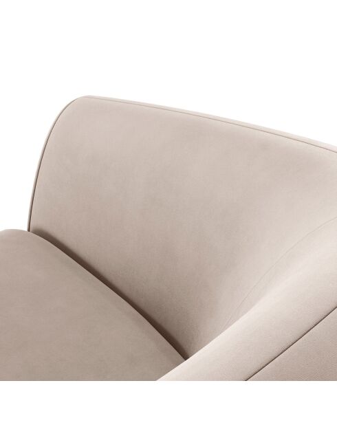 Canapé Velours Elara 2 Places beige - 190x100x77 cm