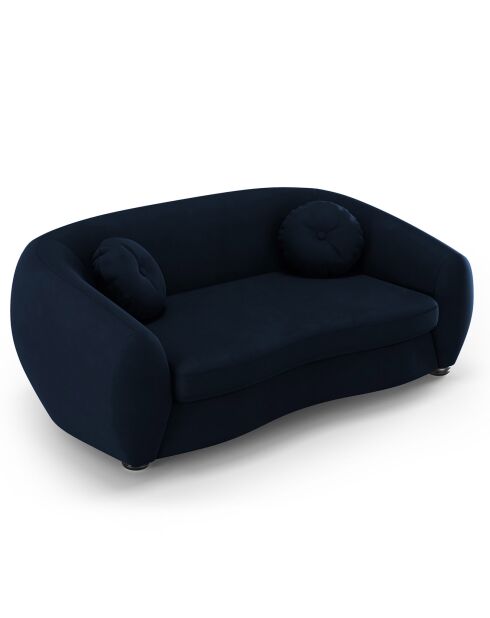 Canapé Velours Elara 2 Places bleu roi - 190x100x77 cm