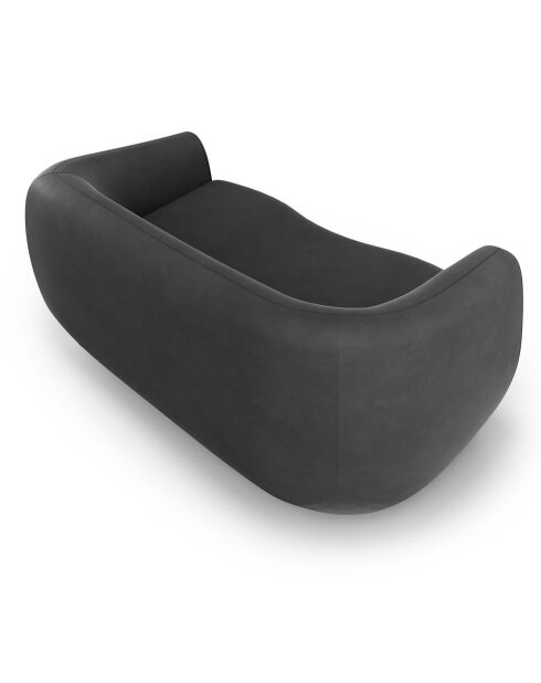 Canapé Velours Elara 2 Places gris foncé - 190x100x77 cm