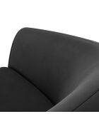 Canapé Velours Elara 2 Places gris foncé - 190x100x77 cm