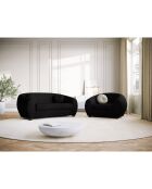Canapé Velours Elara 2 Places noir - 190x100x77 cm