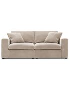 Canapé Modulaire Velours Galaxy 3 Places beige - 226x113x90 cm