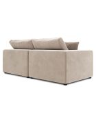 Canapé Modulaire Velours Galaxy 3 Places beige - 226x113x90 cm