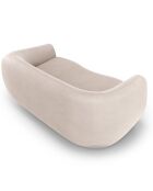 Canapé Velours Elara 3 Places beige - 216x100x77 cm