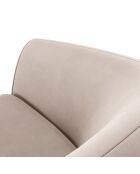 Canapé Velours Elara 3 Places beige - 216x100x77 cm