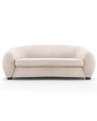 Canapé Velours Elara 3 Places beige - 216x100x77 cm